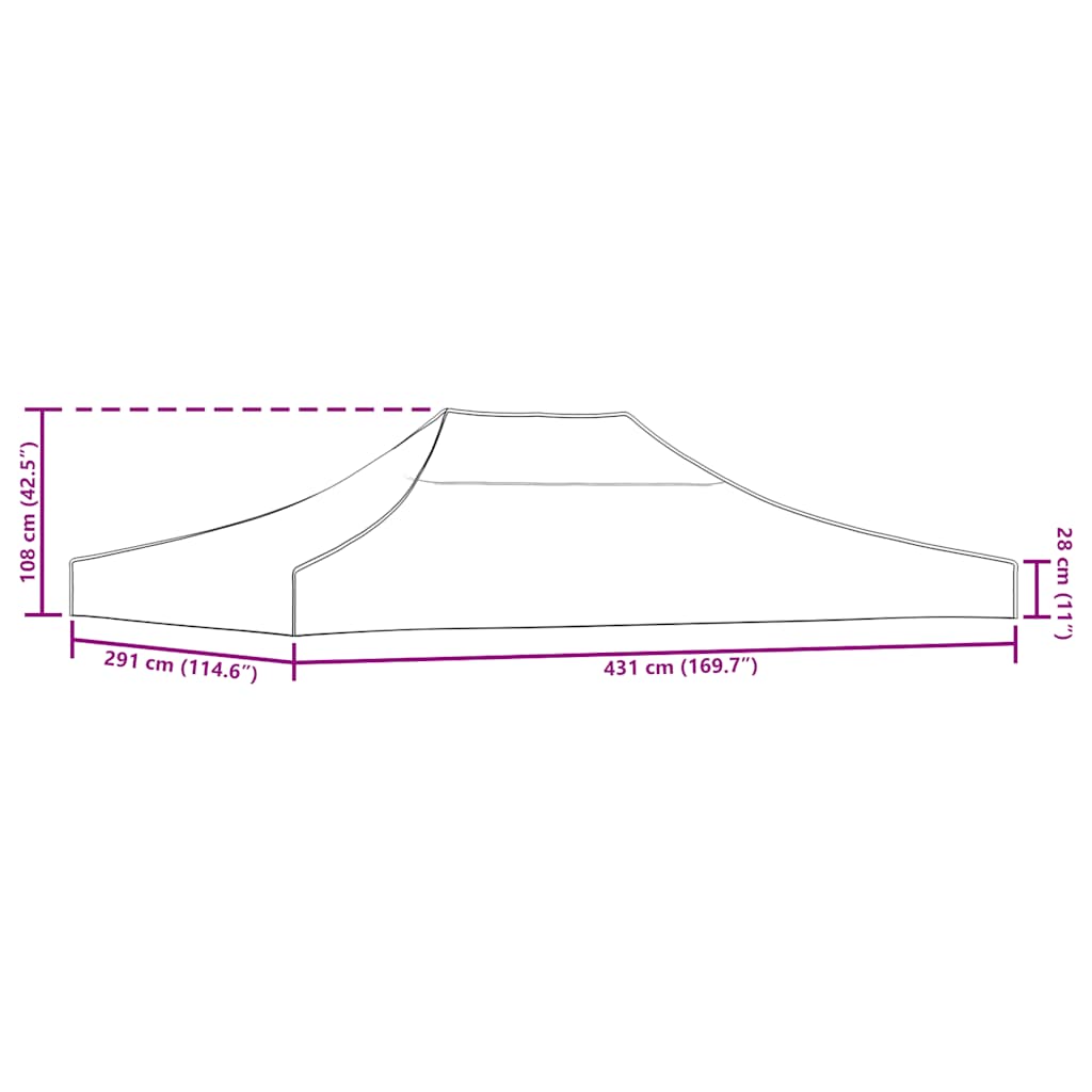 Krov za šator za zabave 4,5 x 3 m bež 270 g/m²