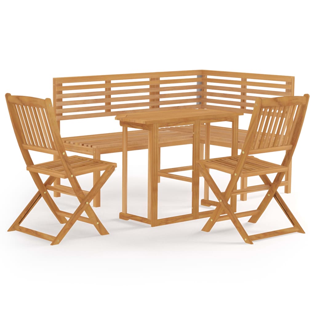 4-dijelni bistro set od masivnog bagremovog drva
