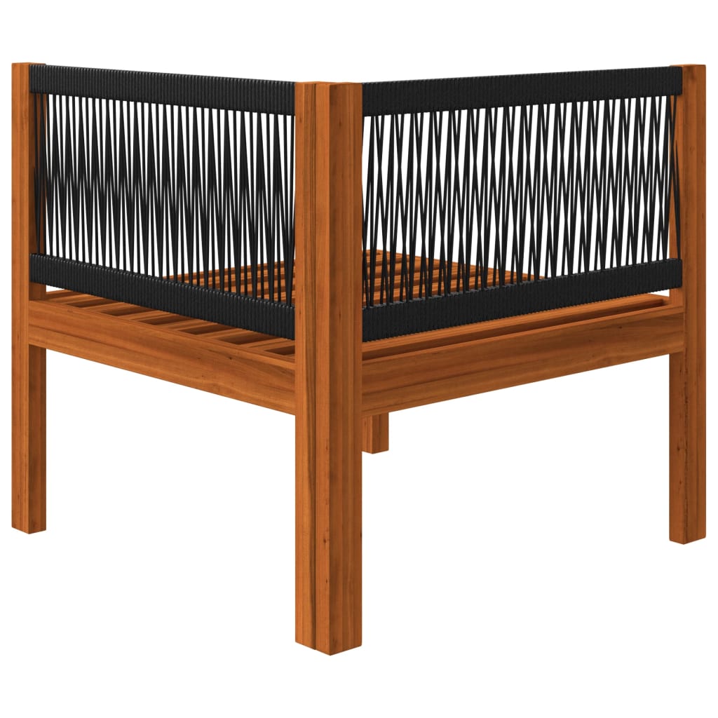 Vrtni set za sjedenje s jastucima, 7 dijelova, krem, 63x63 cm
