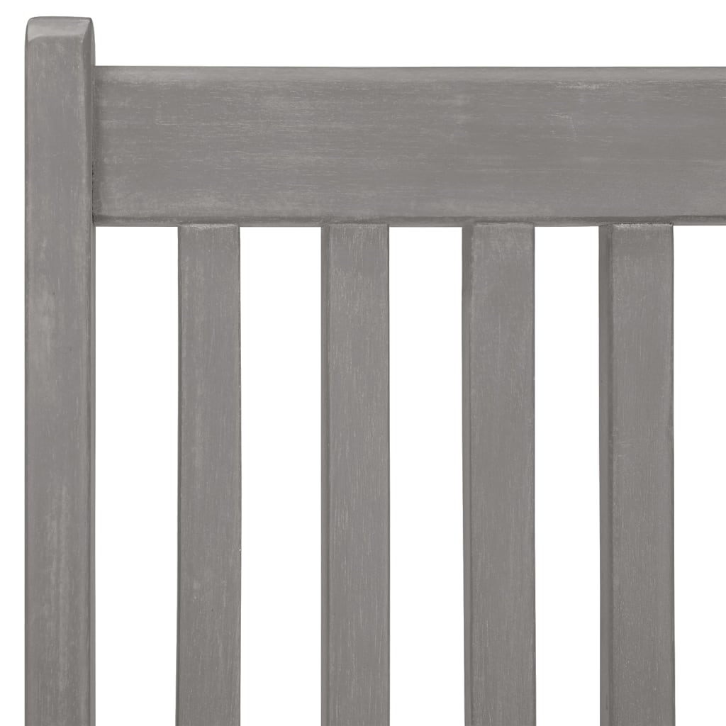 Vrtni blagovaonski set od 5 dijelova (150-200) x 100 cm, masivno drvo akacije, sive boje