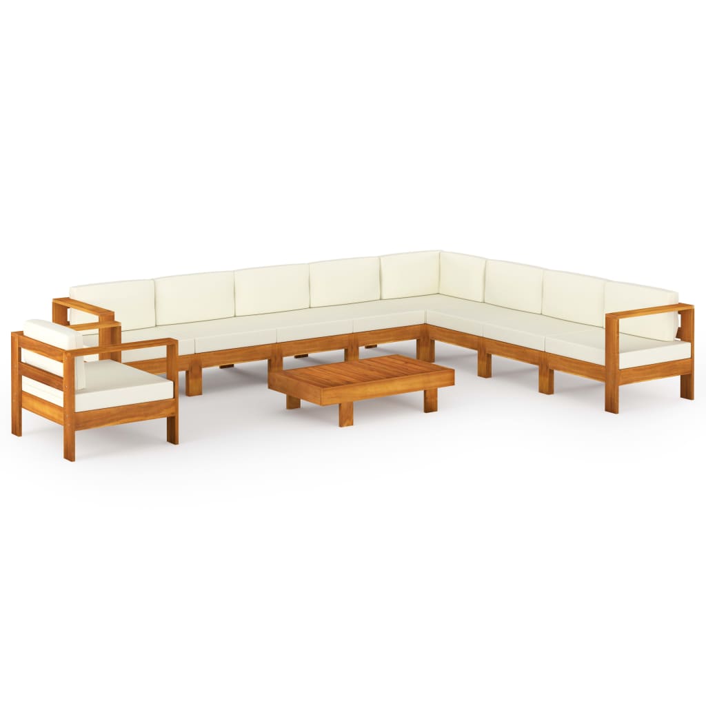 Vrtni set za sjedenje s jastucima, 100 x 60 cm, akacija