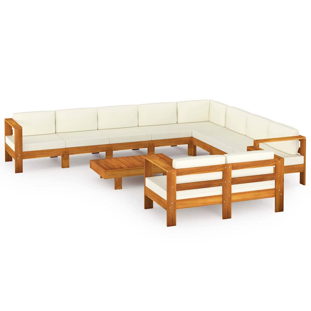Vrtni set za sjedenje s jastucima, 100 x 60 cm, akacija