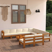 Vrtni set za sjedenje s jastucima, 100 x 60 cm, akacija