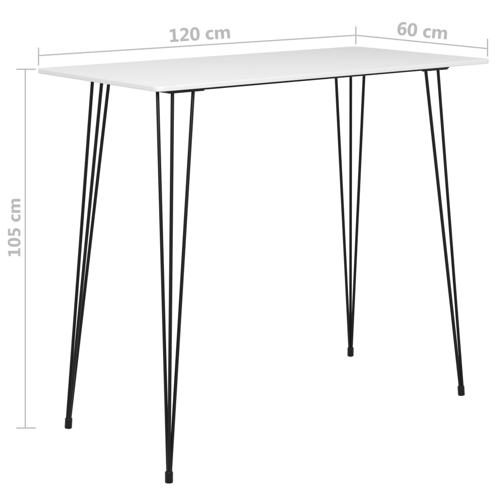 3-dijelni barski set bijeli