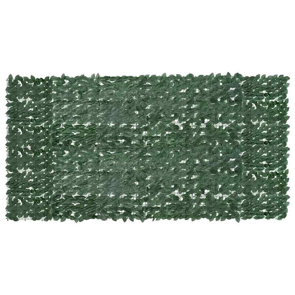 Balkonski zastor s tamnozelenim lišćem 300 x 150 cm
