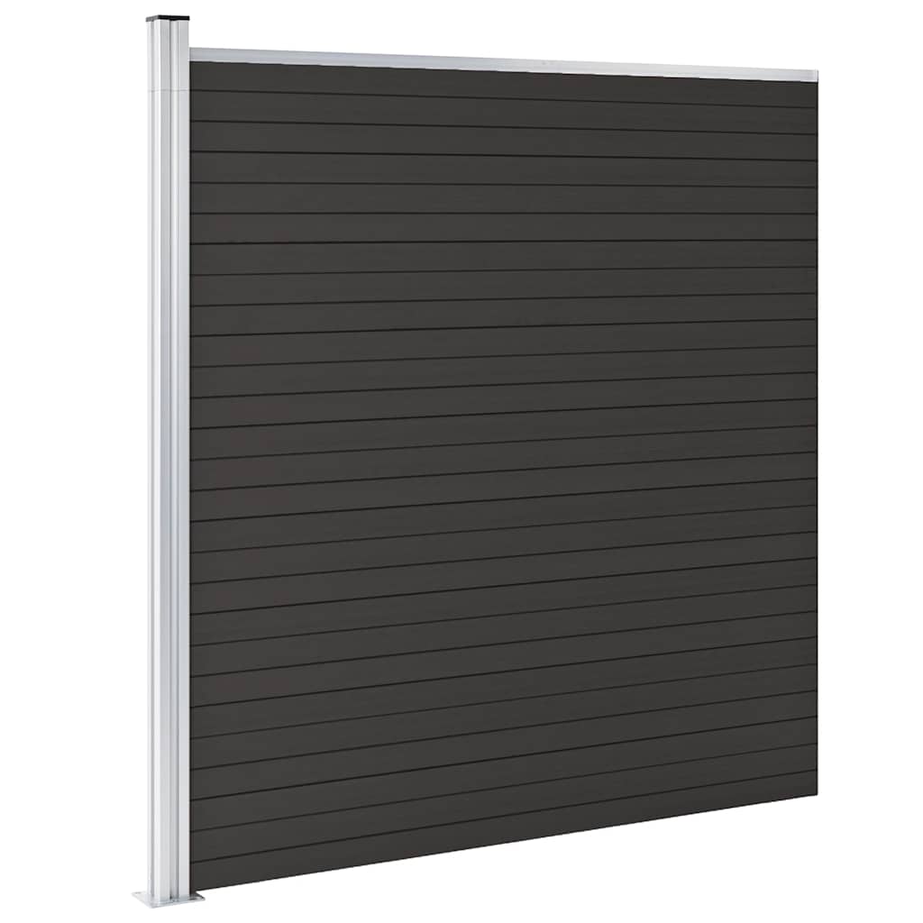 Panel za ogradu WPC 175 x 186 cm crni