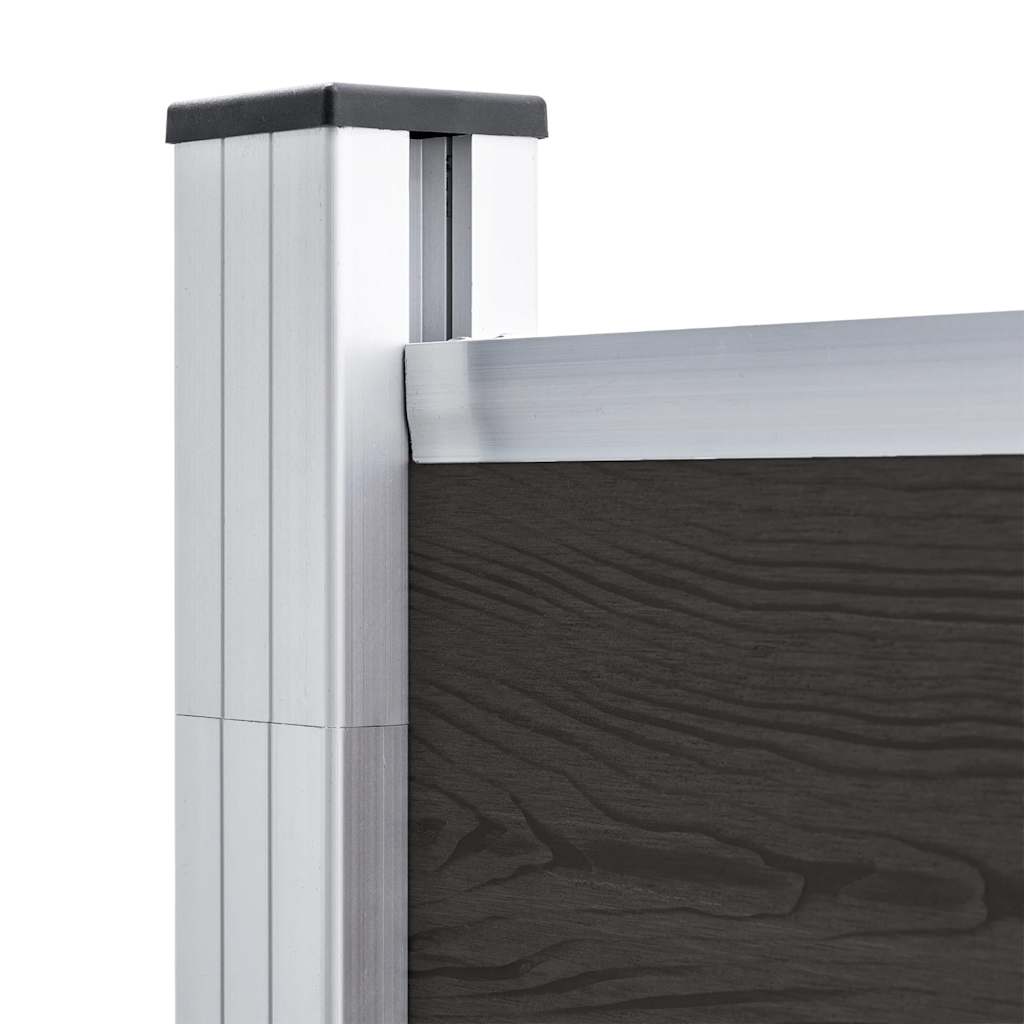Panel za ogradu WPC 175 x 186 cm crni