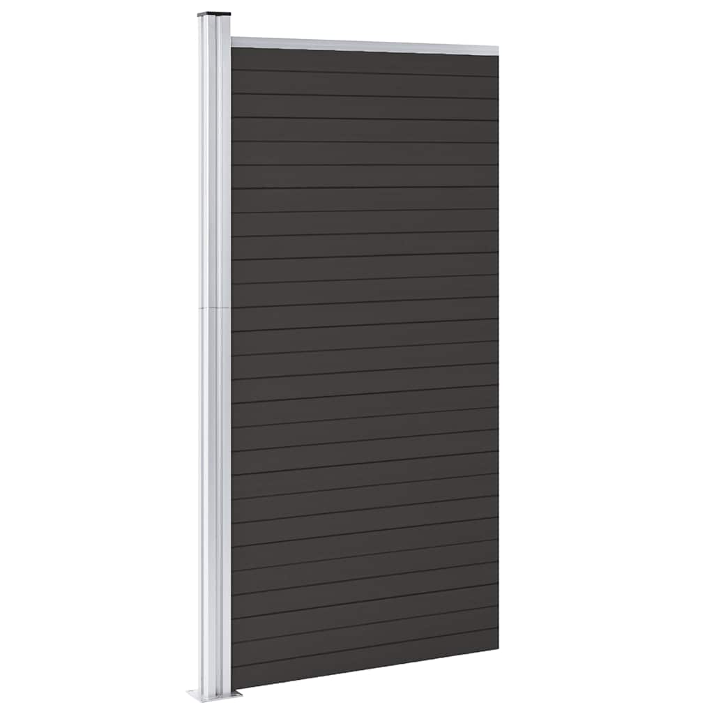Panel za ogradu WPC 95 x 186 cm crni