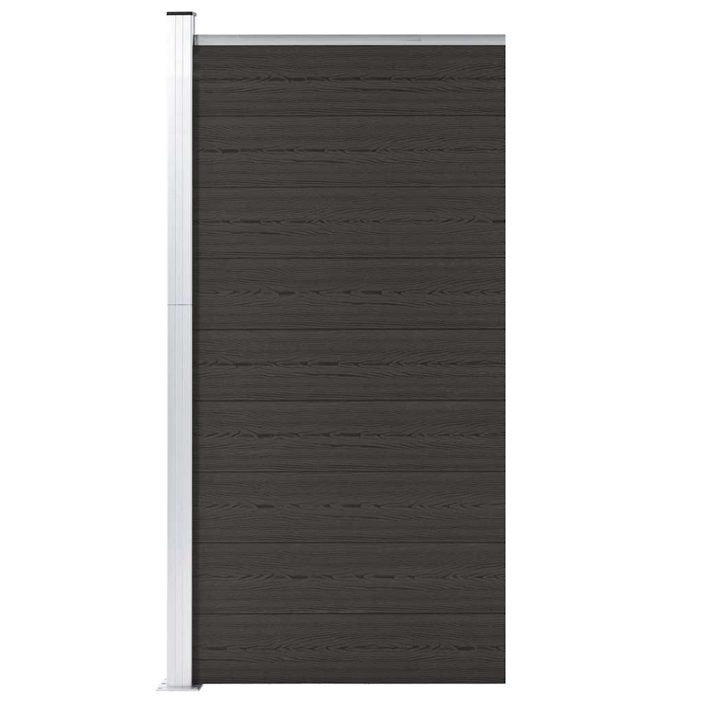 Panel za ogradu WPC 95 x 186 cm crni