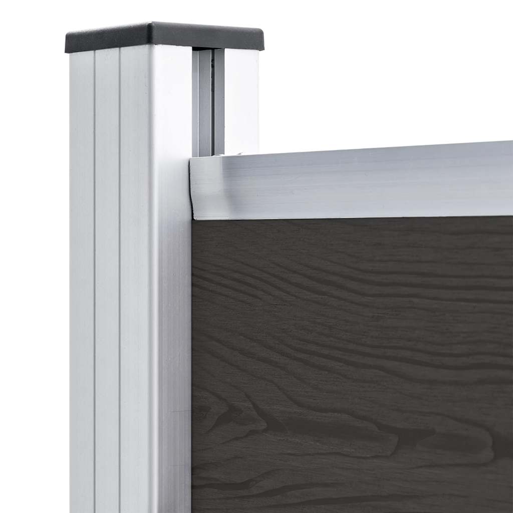 Panel za ogradu WPC 95 x 186 cm crni