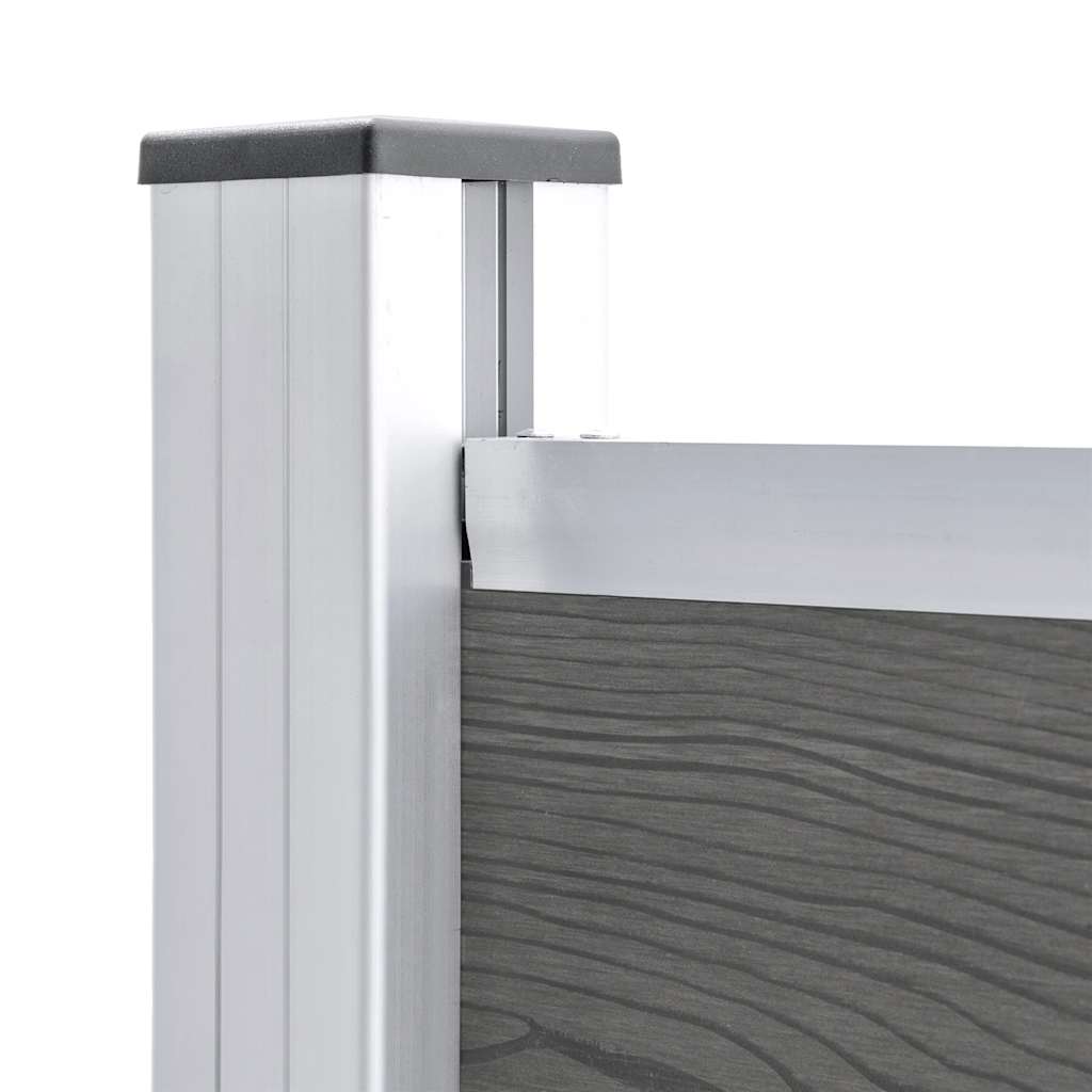 Panel za ogradu WPC 180 x 146 cm sivi