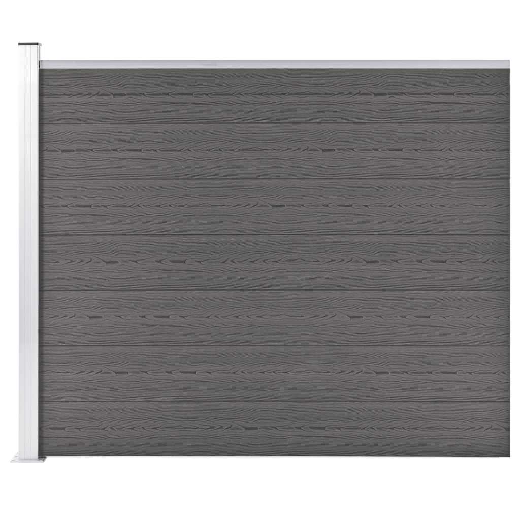 Panel za ogradu WPC 175 x 146 cm sivi