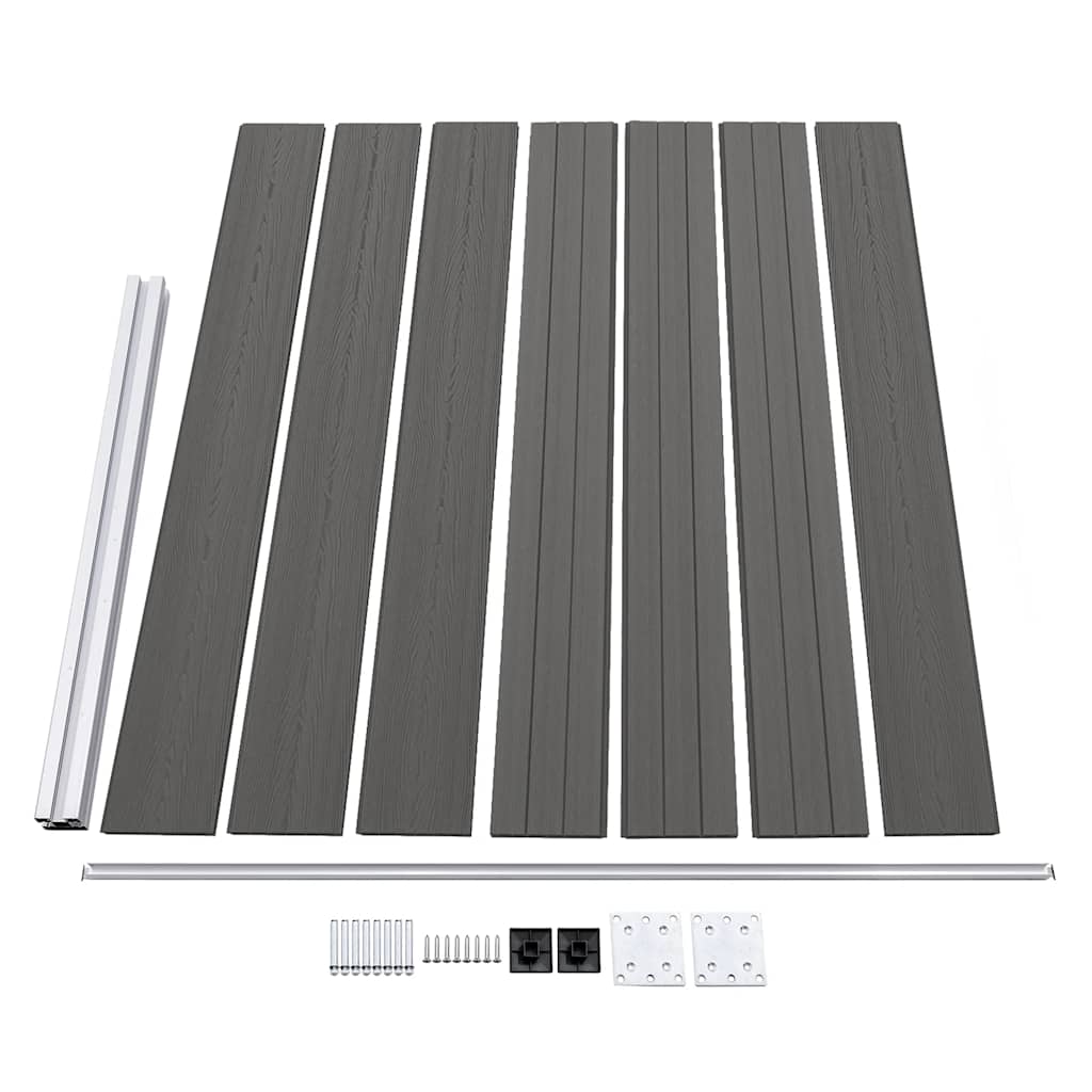 Panel za ogradu WPC 175 x 146 cm sivi