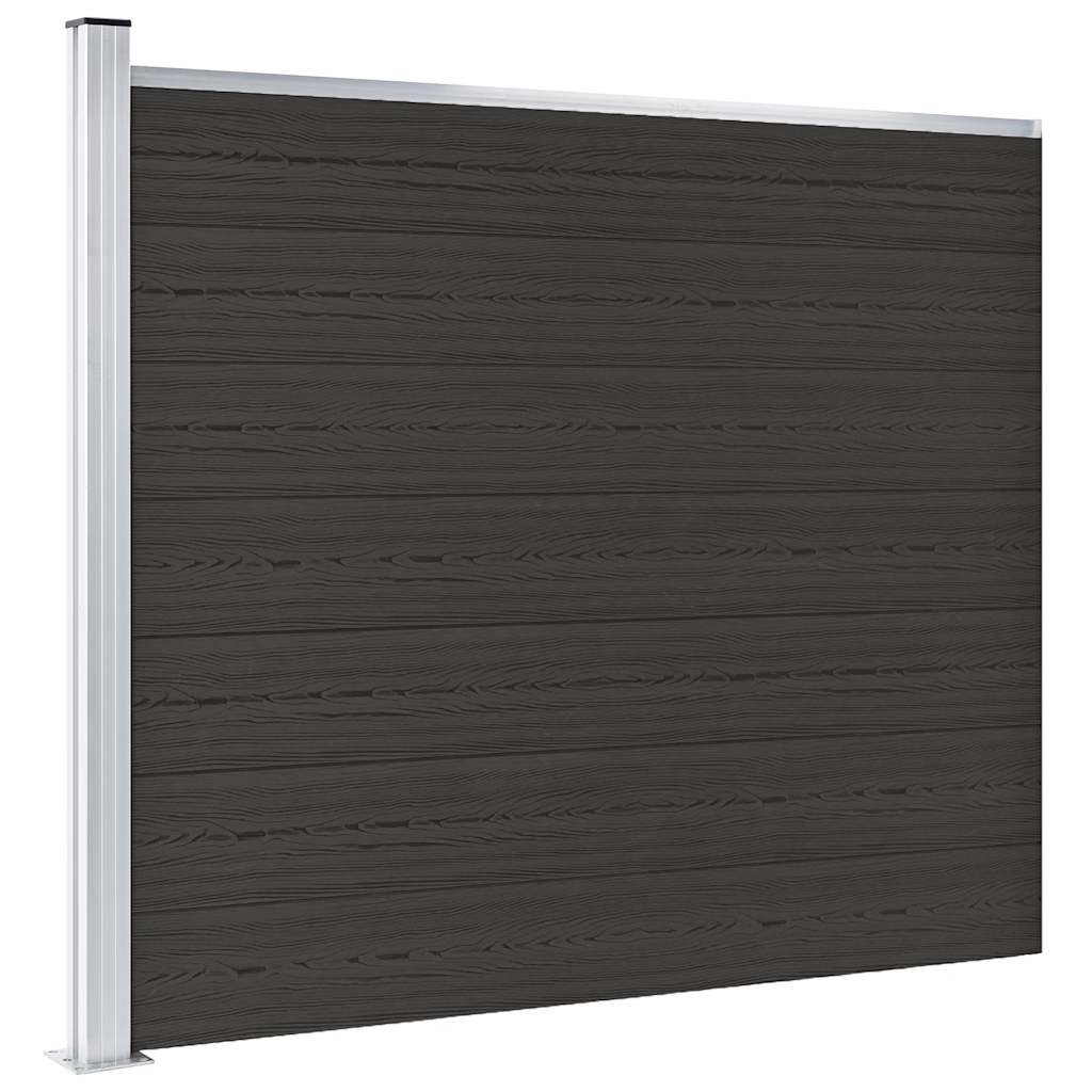Panel za ogradu WPC 175 x 146 cm crni