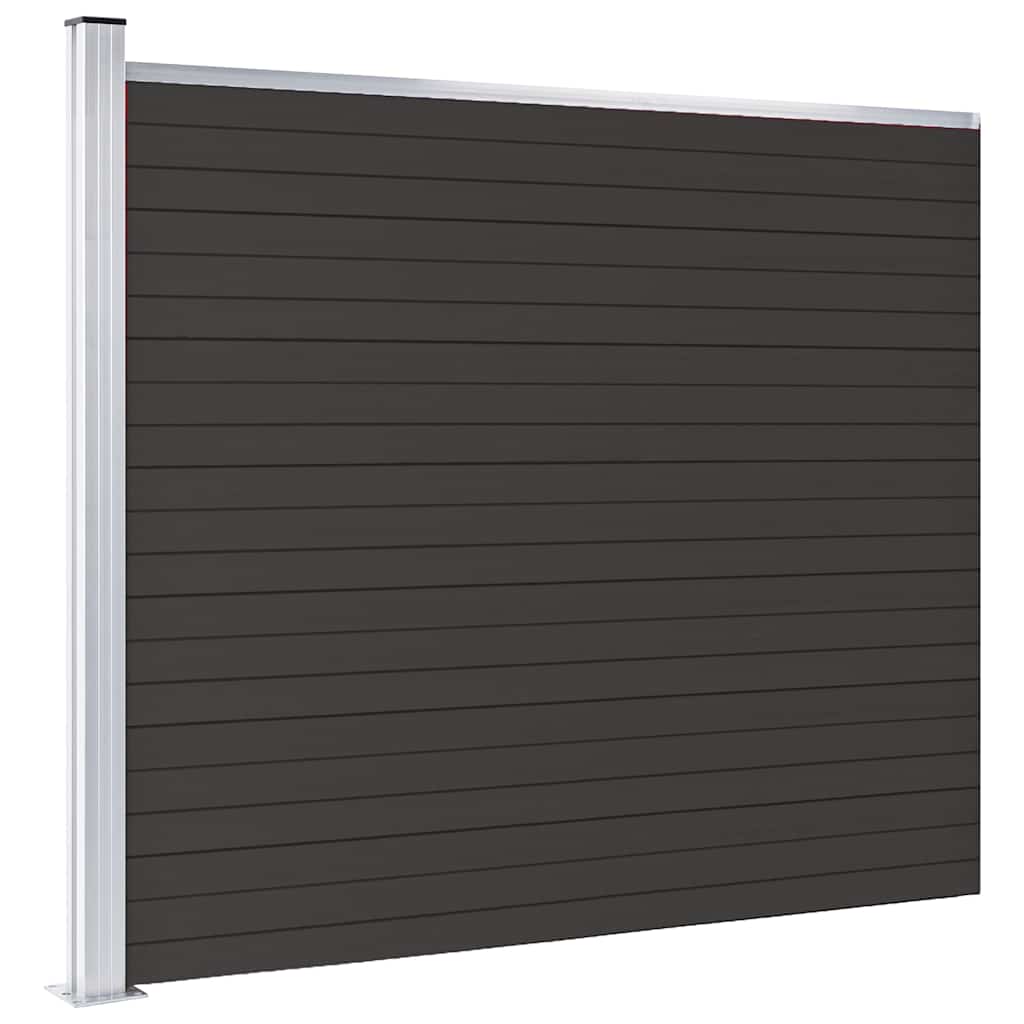 Panel za ogradu WPC 175 x 146 cm crni