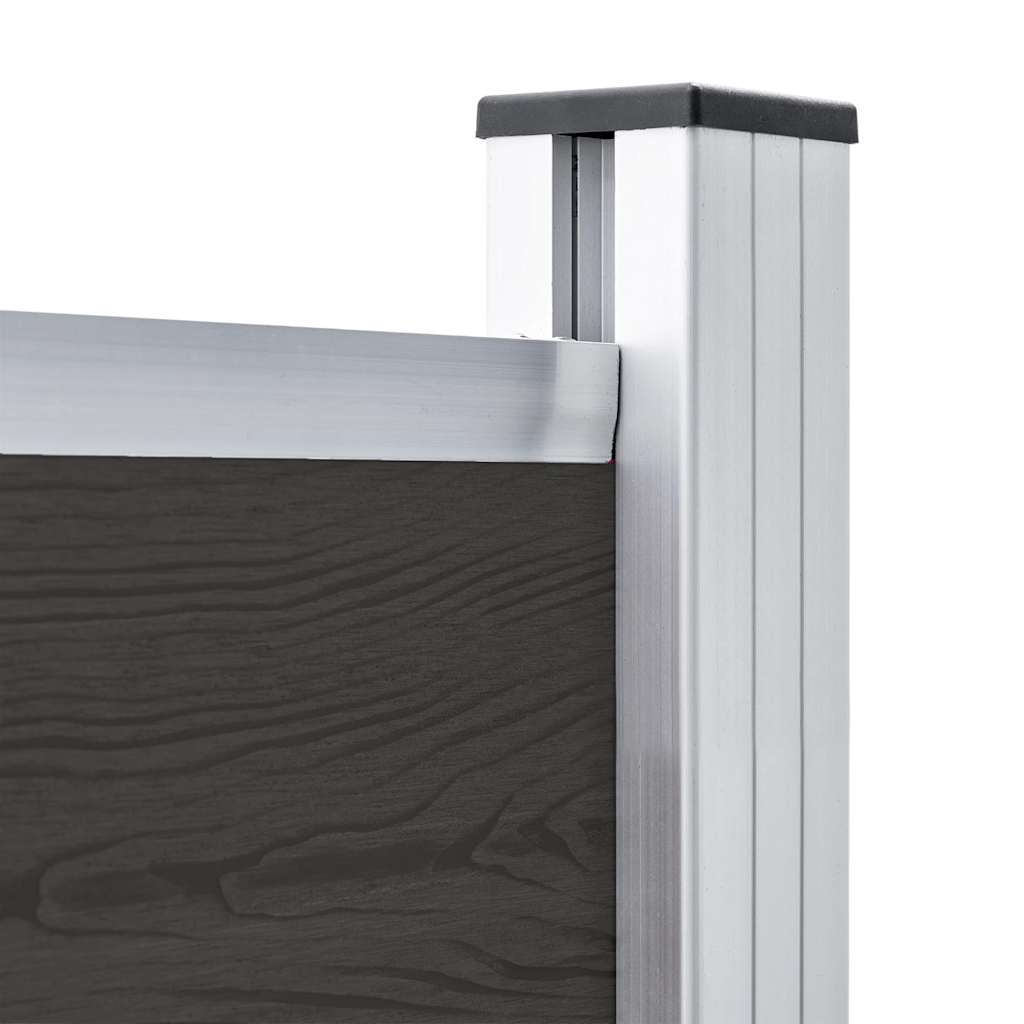 Panel za ogradu WPC 175 x 146 cm crni