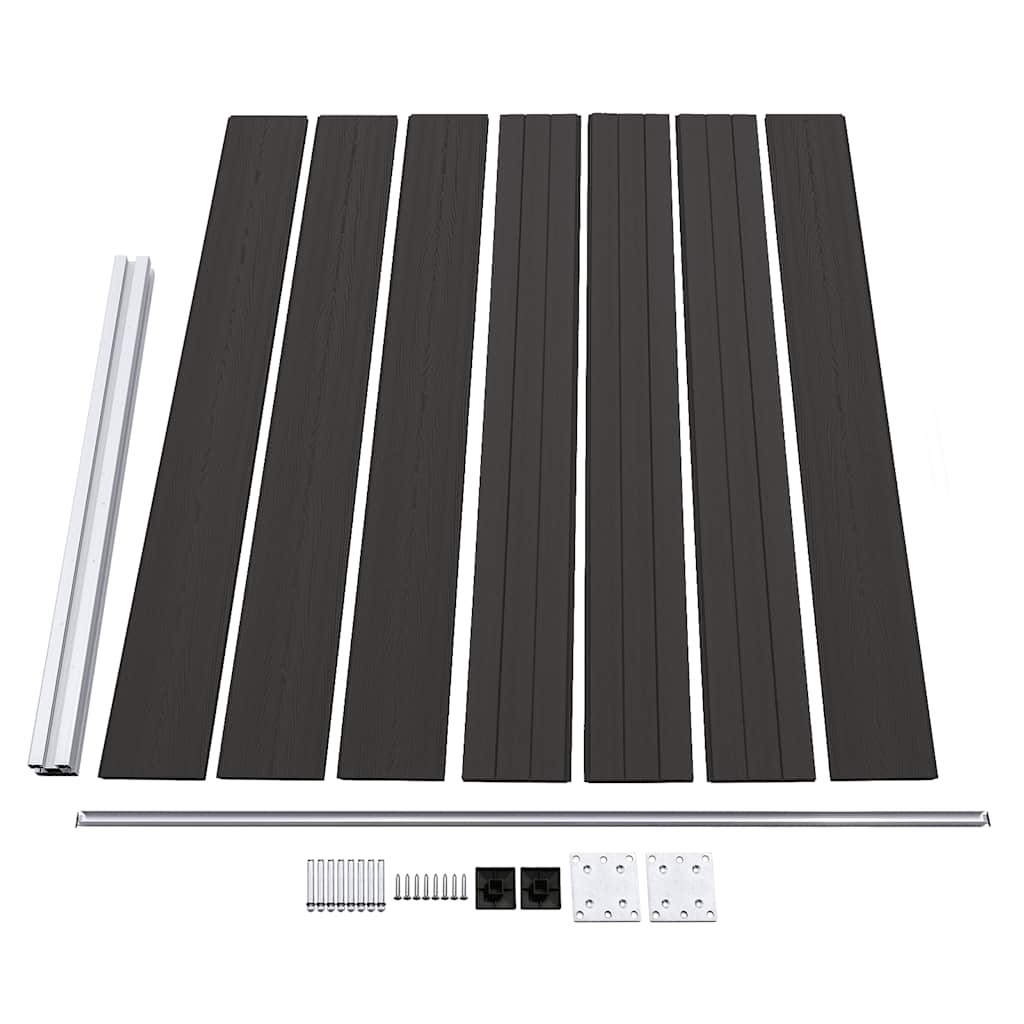 Panel za ogradu WPC 175 x 146 cm crni