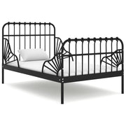 Produživi okvir za krevet crni metalni 80 x 130/200 cm