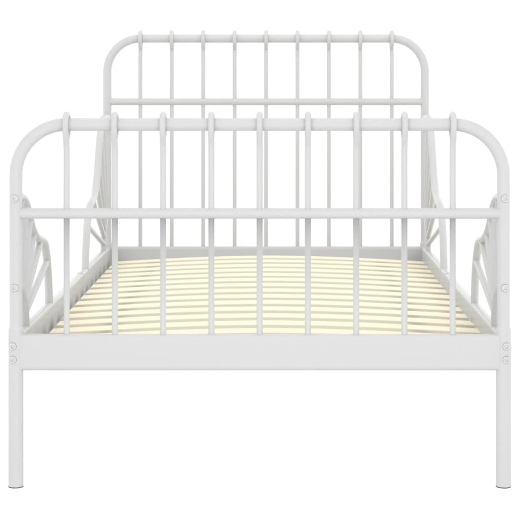 Produživi okvir za krevet bijeli metalni 80 x 130/200 cm