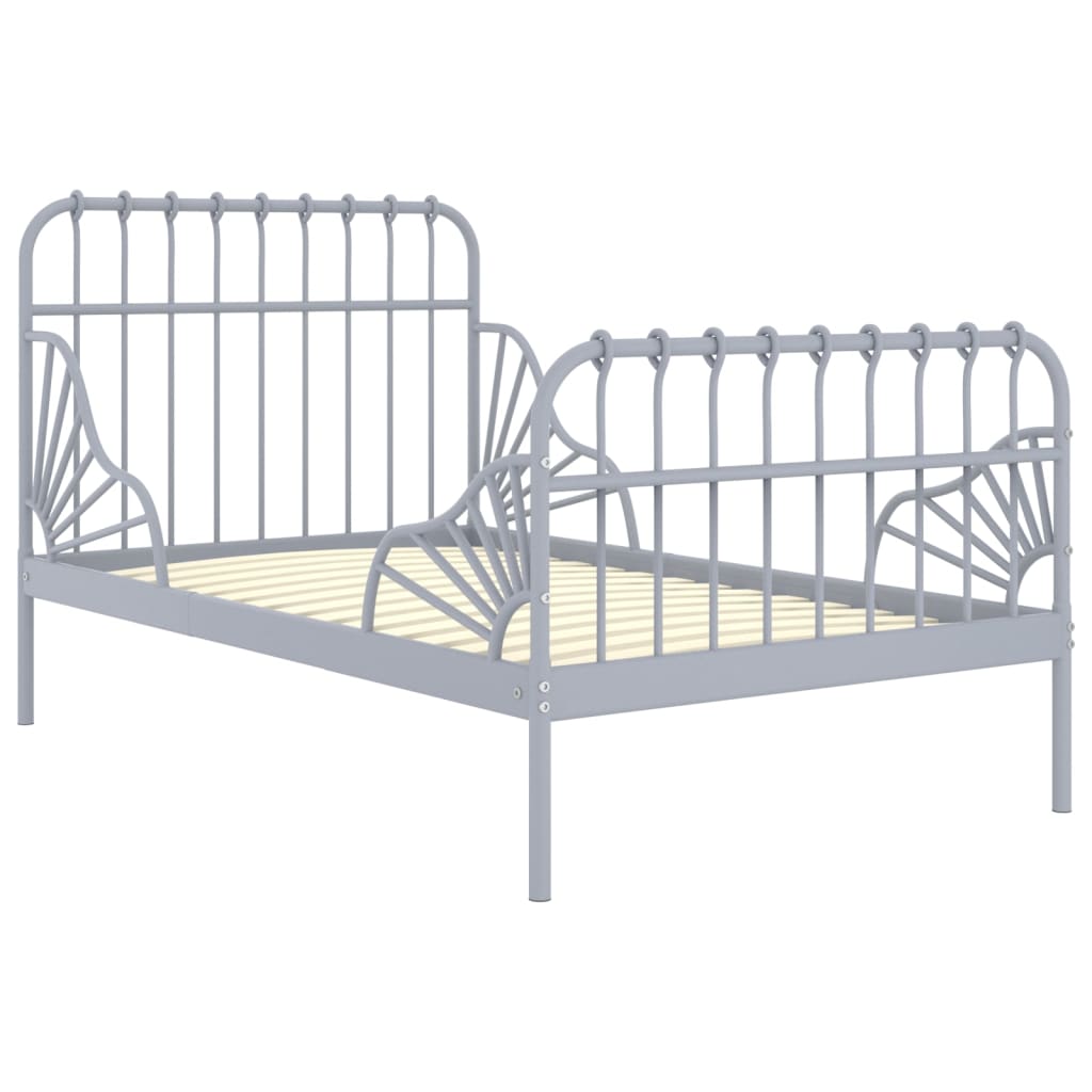 Produživi okvir za krevet sivi metalni 80 x 130/200 cm