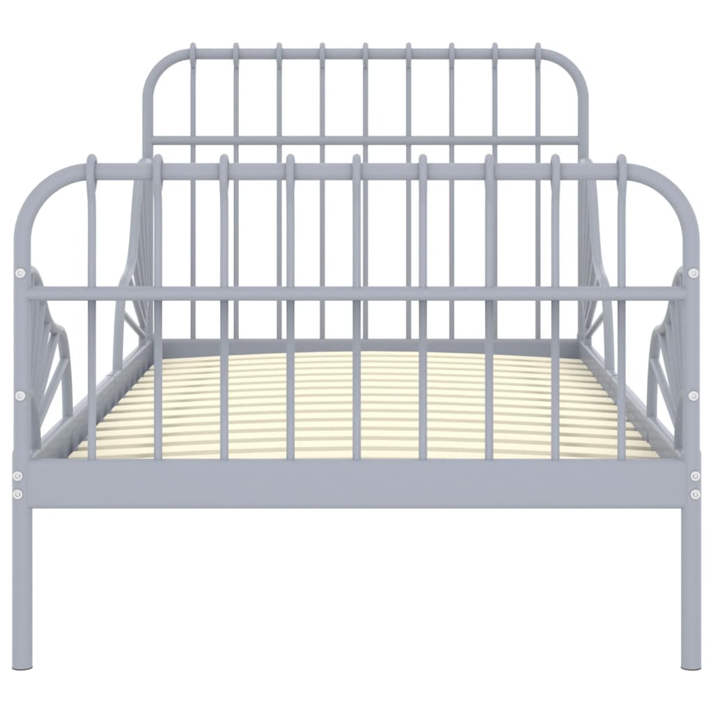 Produživi okvir za krevet sivi metalni 80 x 130/200 cm