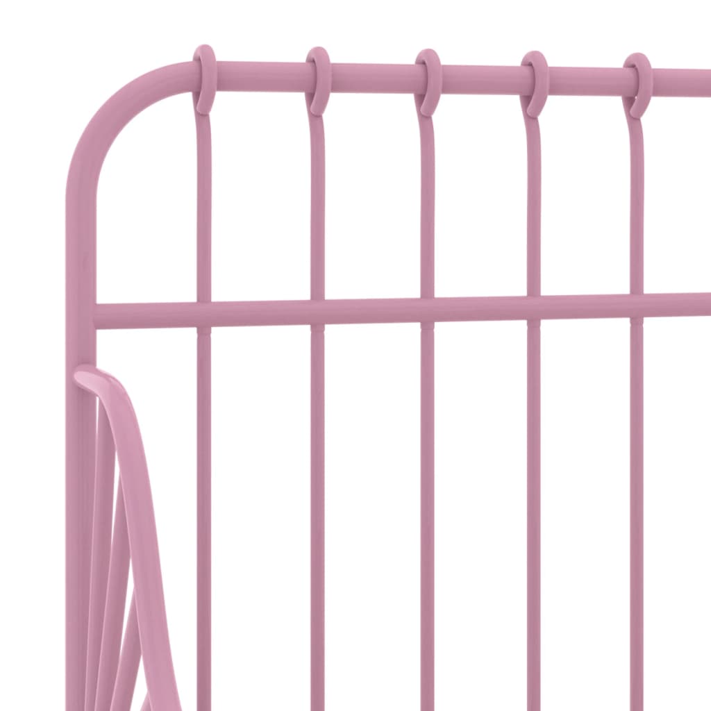 Produživi okvir za krevet ružičasti metalni 80 x 130/200 cm