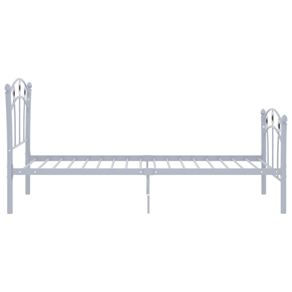 Okvir za krevet s nogometnim uzorkom sivi metalni 90 x 200 cm