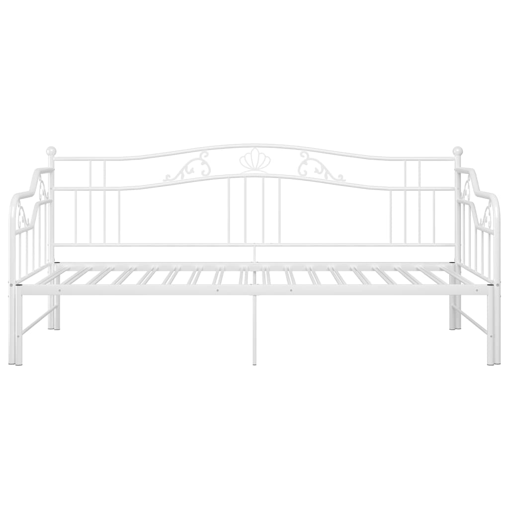 Okvir za krevet na razvlačenje bijeli metalni 90 x 200 cm