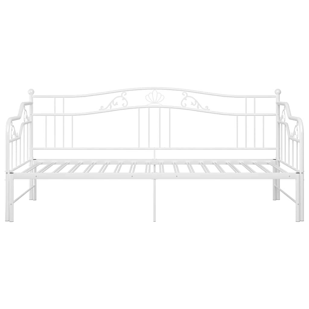 Okvir za krevet na razvlačenje bijeli metalni 90 x 200 cm