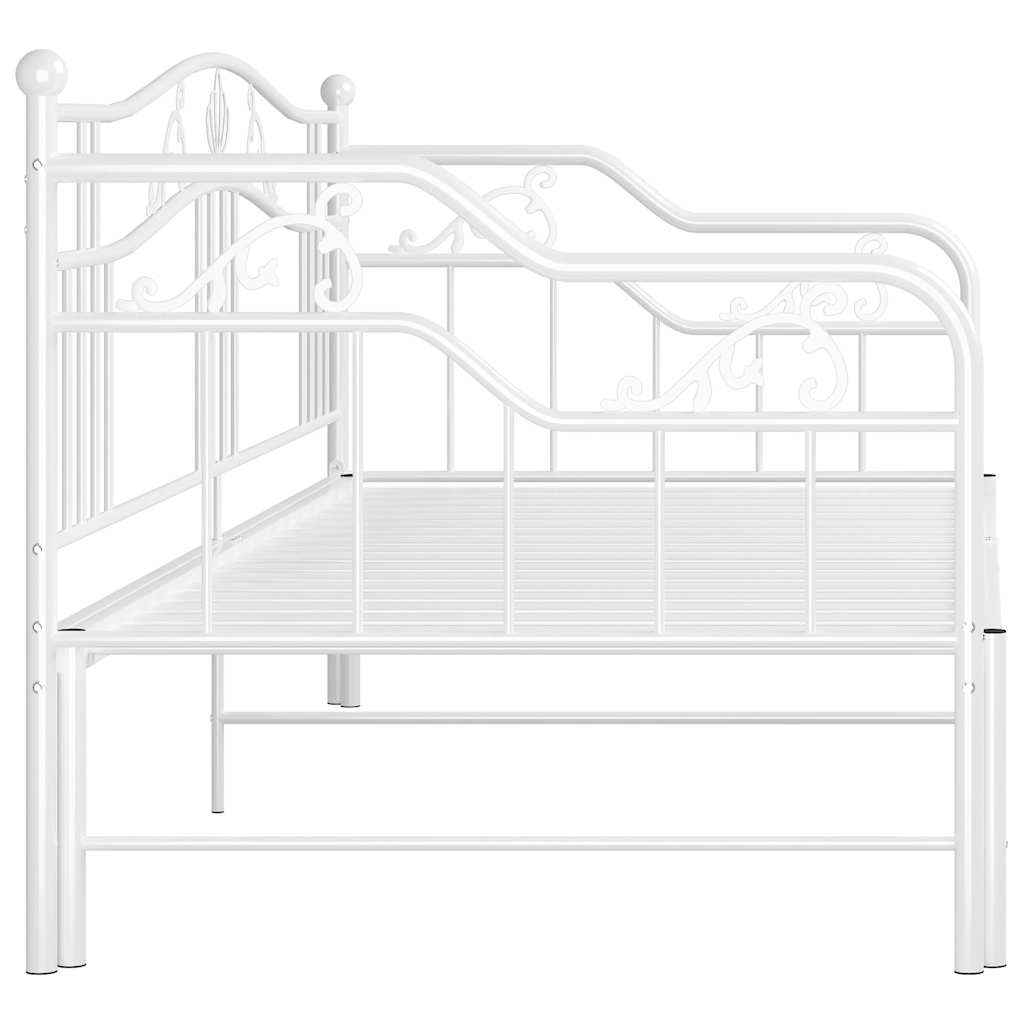 Okvir za krevet na razvlačenje bijeli metalni 90 x 200 cm