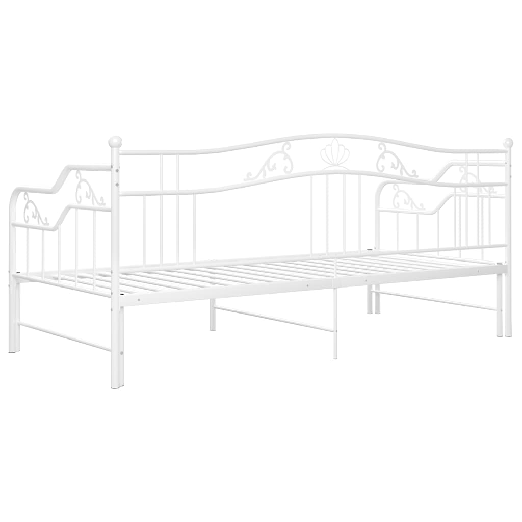 Okvir za krevet na razvlačenje bijeli metalni 90 x 200 cm