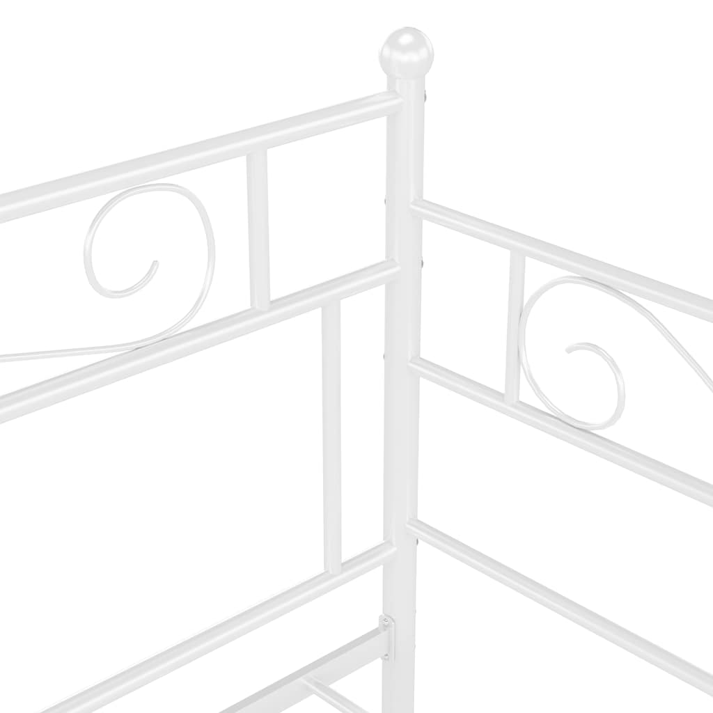 Okvir za krevet na razvlačenje bijeli metalni 90 x 200 cm