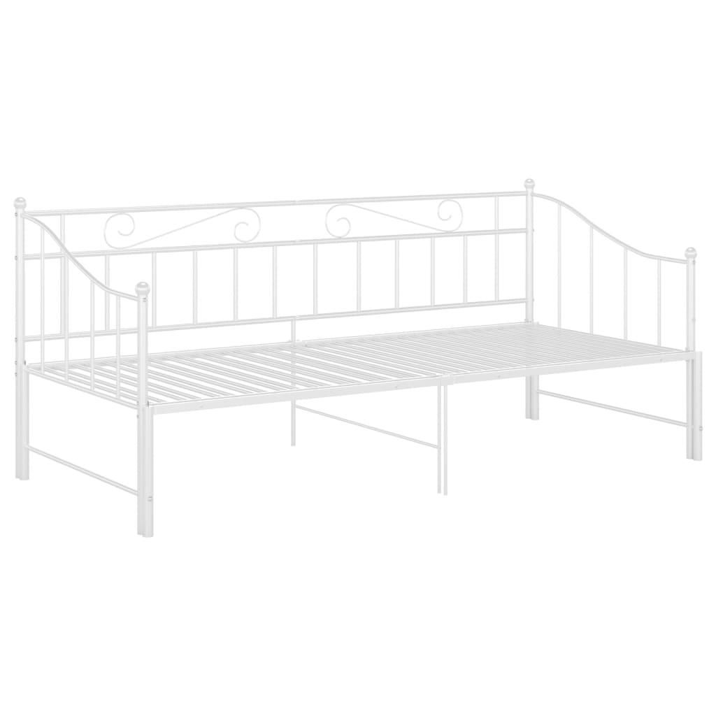 Okvir za krevet na razvlačenje bijeli metalni 90 x 200 cm