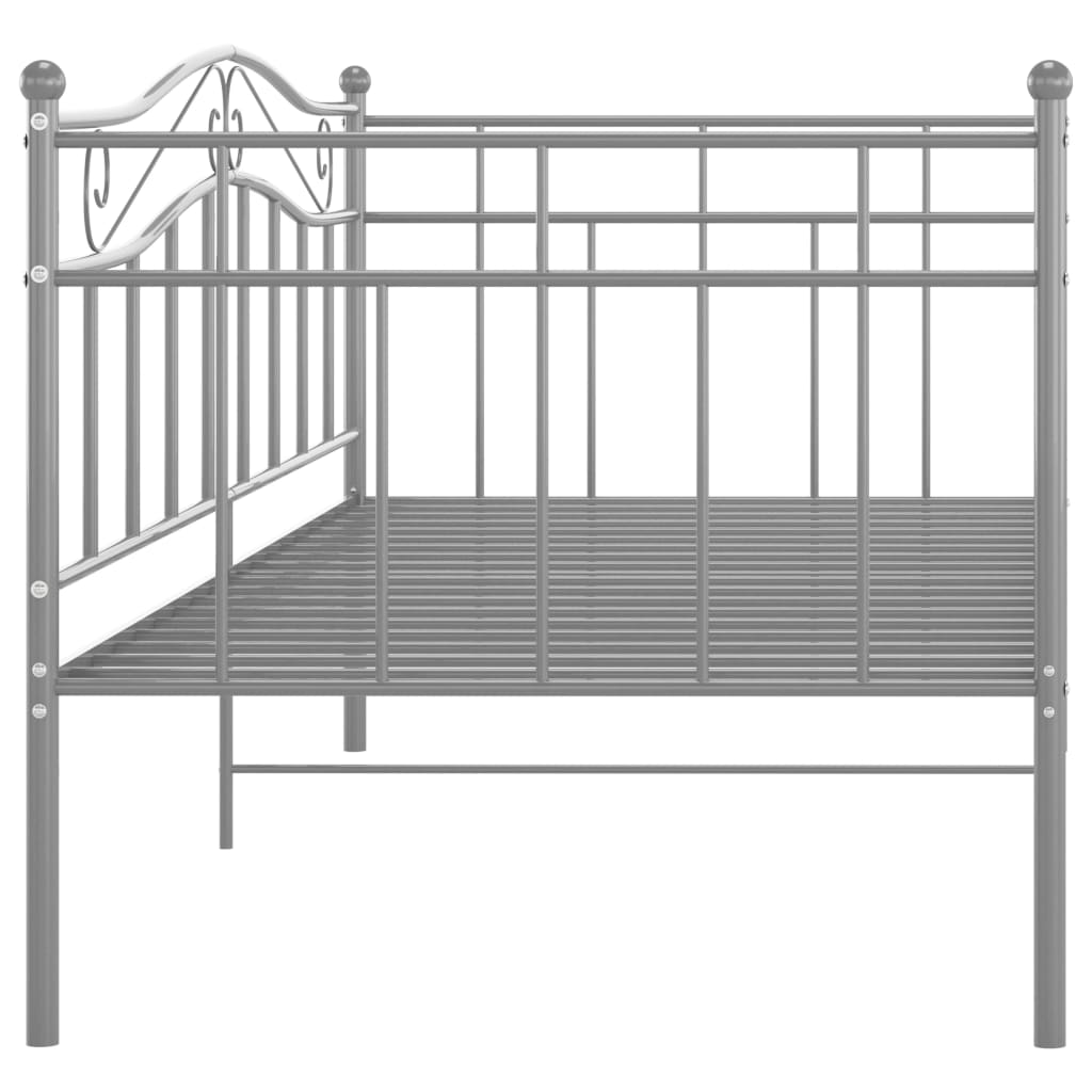 Okvir za krevet na razvlačenje sivi metalni 90 x 200 cm