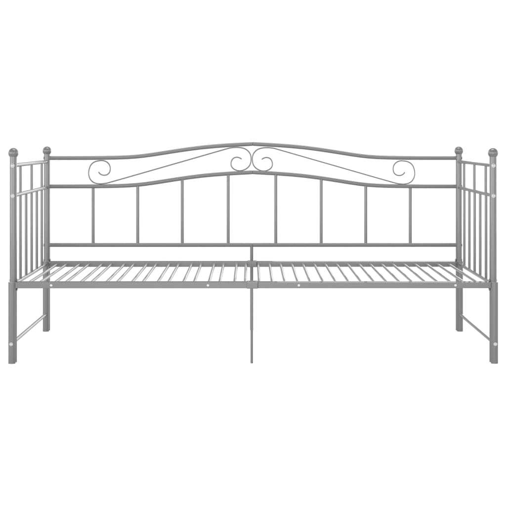 Okvir za krevet na razvlačenje sivi metalni 90 x 200 cm