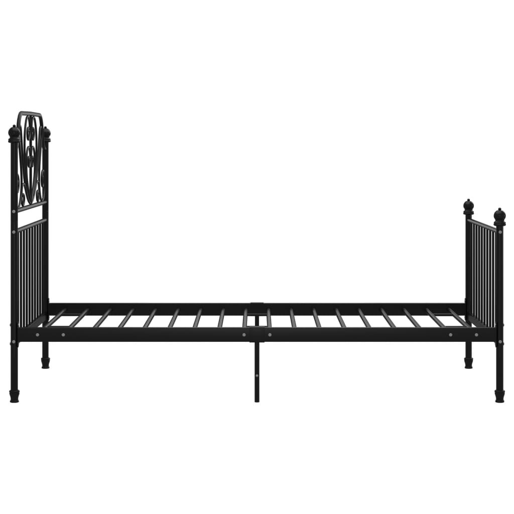 Okvir za krevet crni metalni 90 x 200 cm