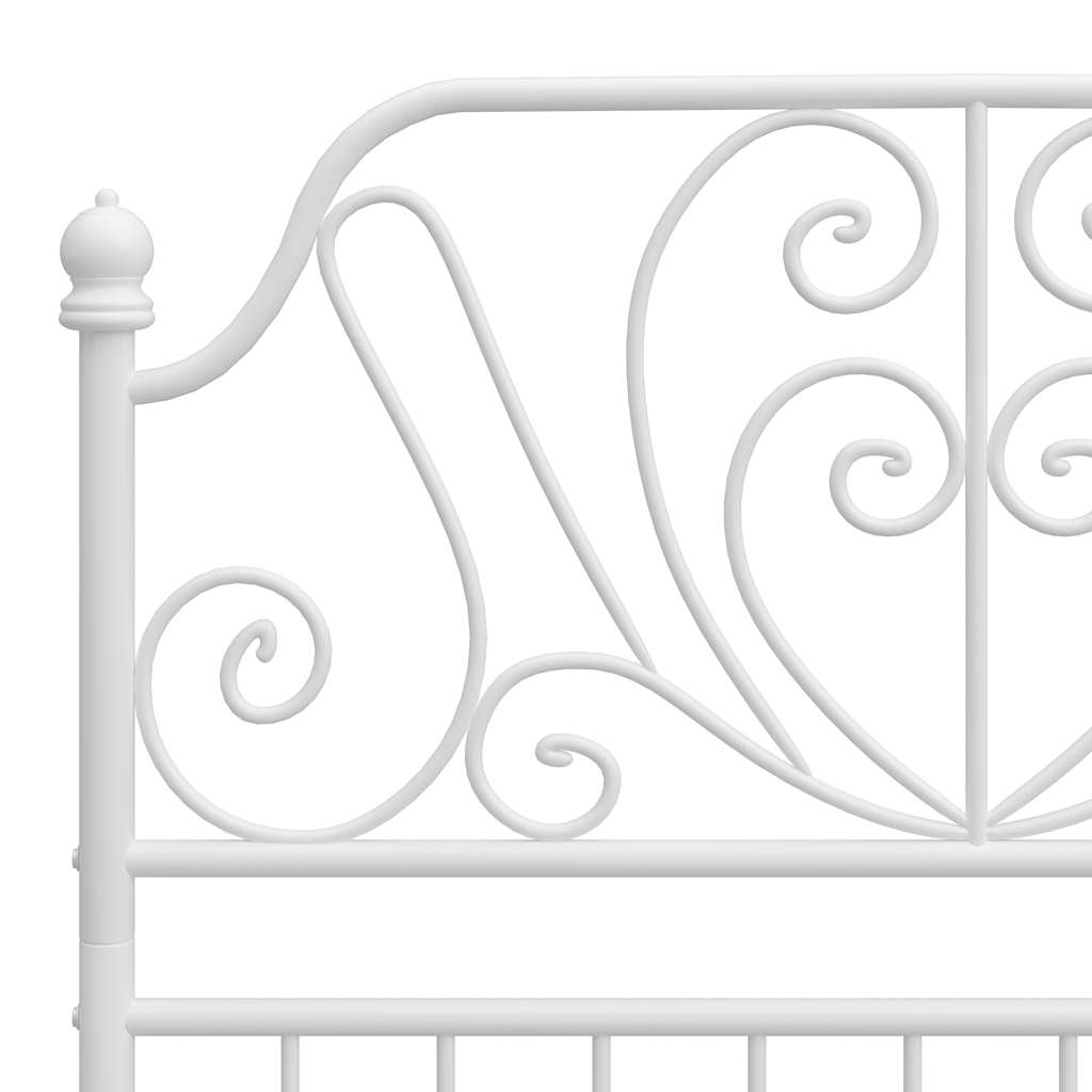 Okvir za krevet bijeli metalni 90 x 200 cm