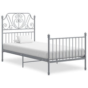 Okvir za krevet sivi metalni 100 x 200 cm