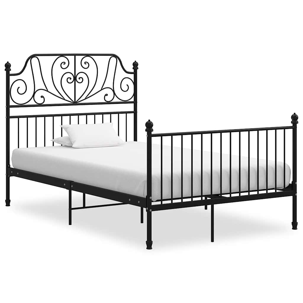 Okvir za krevet crni metalni 120 x 200 cm