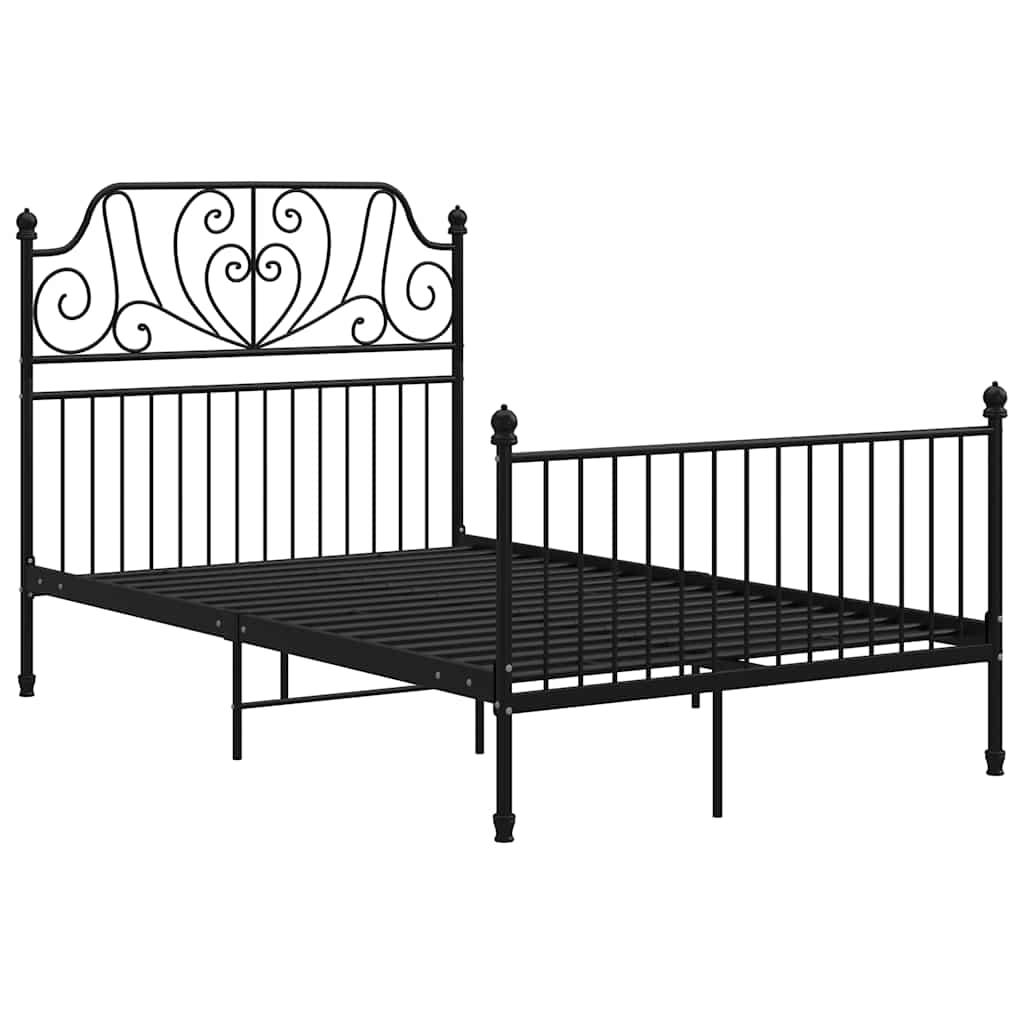 Okvir za krevet crni metalni 120 x 200 cm