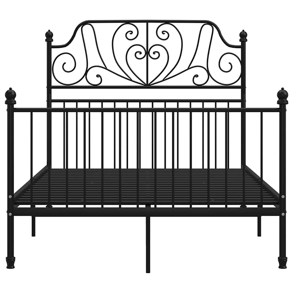 Okvir za krevet crni metalni 120 x 200 cm