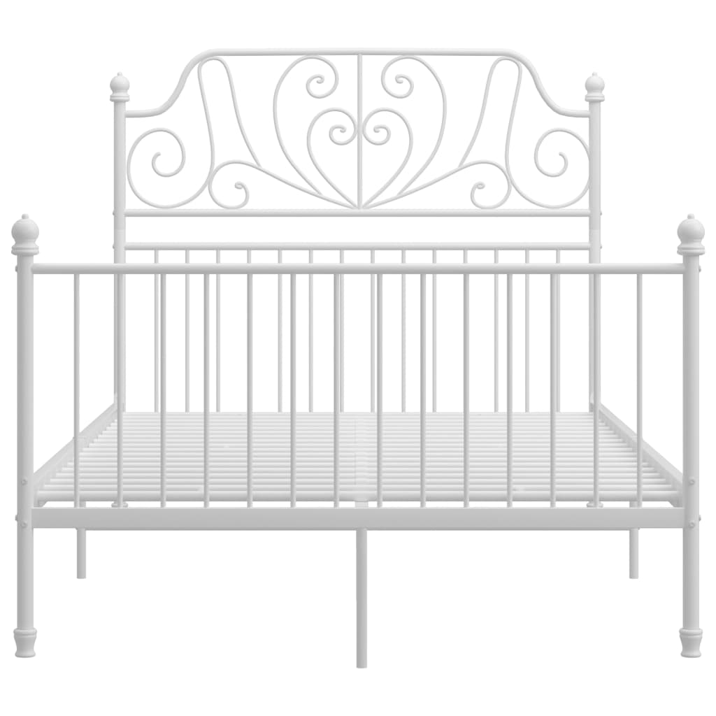 Okvir za krevet bijeli metalni 120 x 200 cm