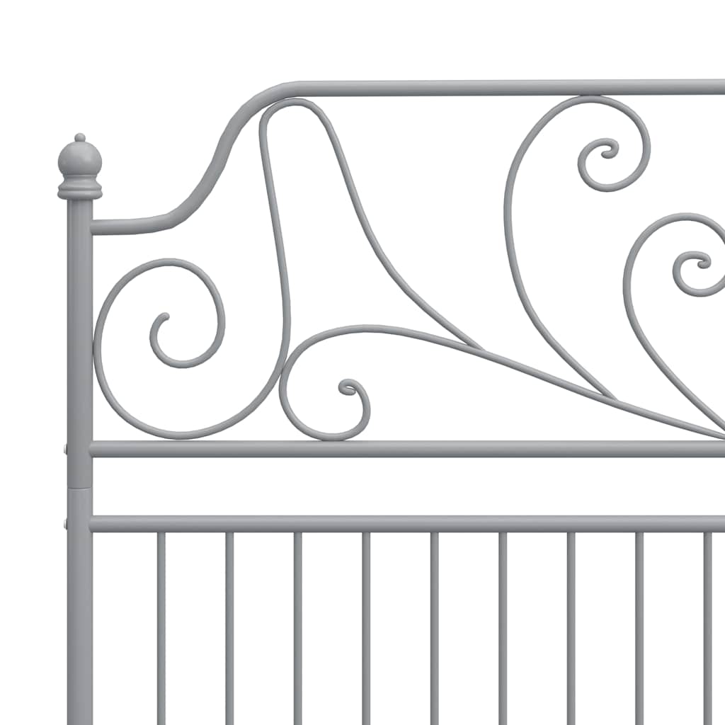 Okvir za krevet sivi metalni 160 x 200 cm