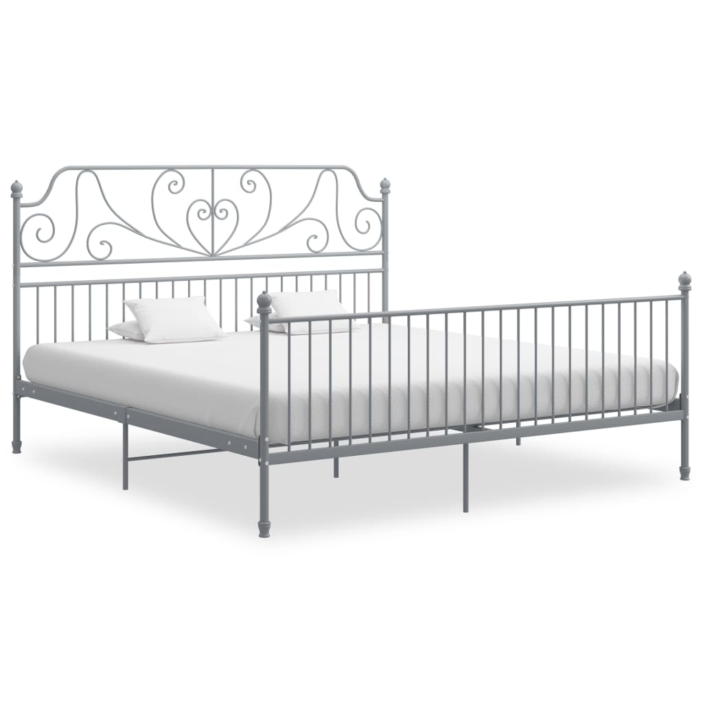 Okvir za krevet sivi metalni 180 x 200 cm