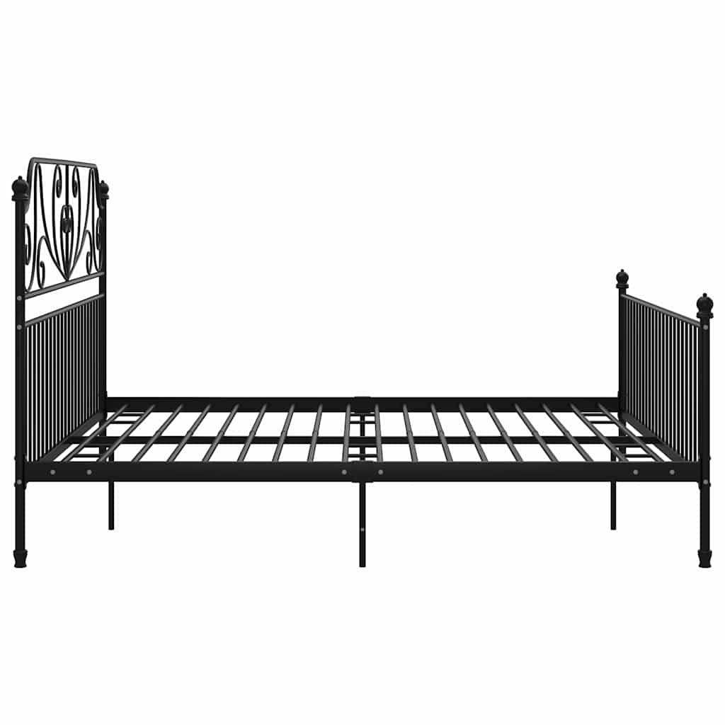 Okvir za krevet crni metalni 200 x 200 cm