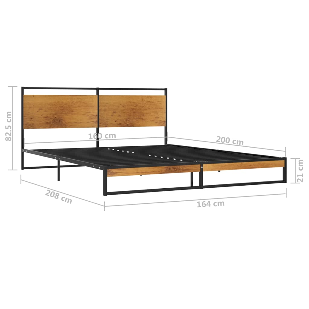 Okvir za krevet metalni 160 x 200 cm