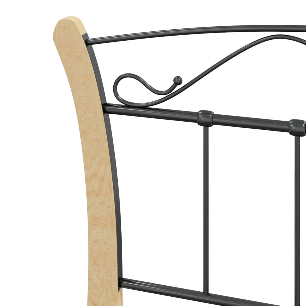 Okvir za krevet crni metalni 90 x 200 cm