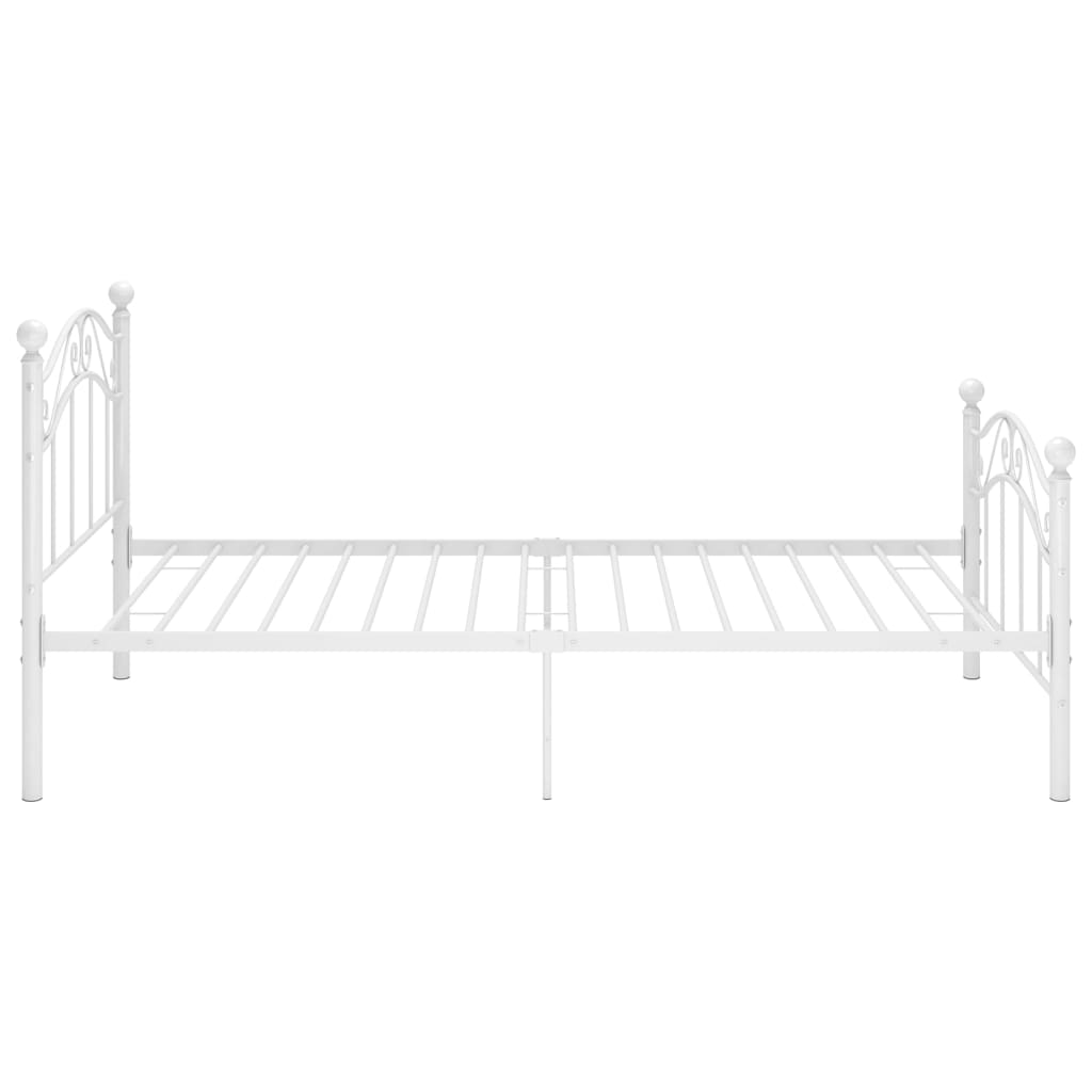 Okvir za krevet bijeli metalni 90 x 200 cm