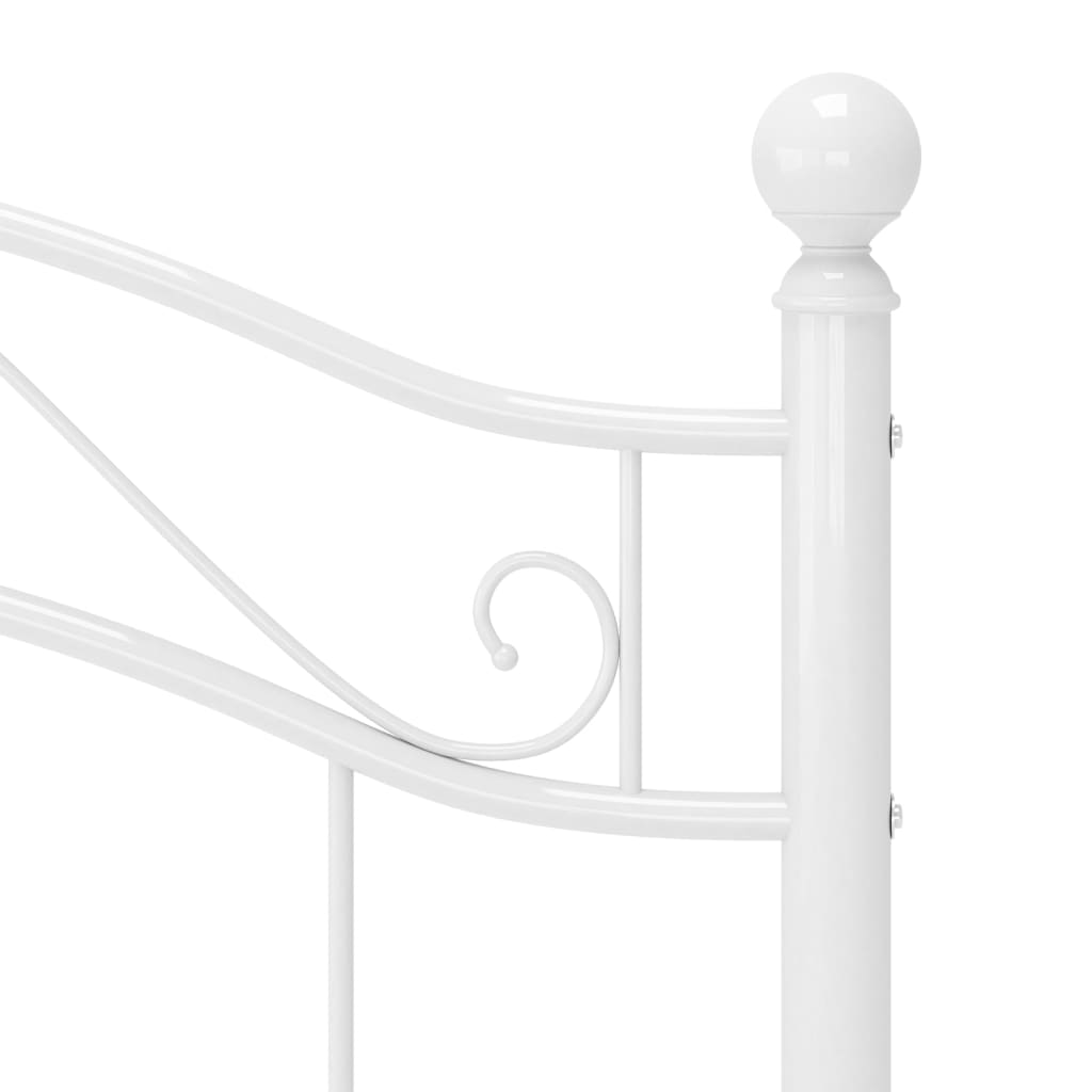 Okvir za krevet bijeli metalni 100 x 200 cm