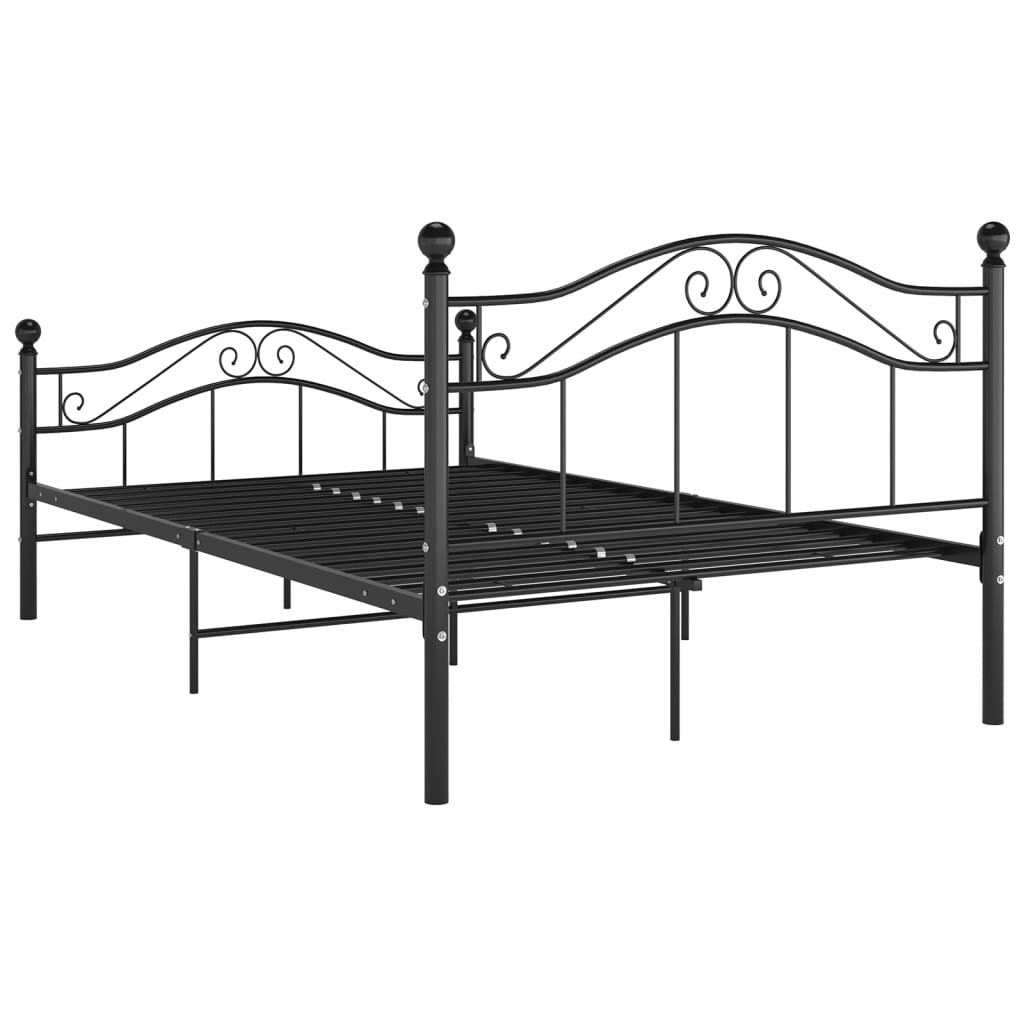 Okvir za krevet crni metalni 120 x 200 cm